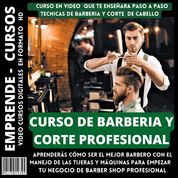 CURSO DE BARBERIA Y CORTE DE CABELLO