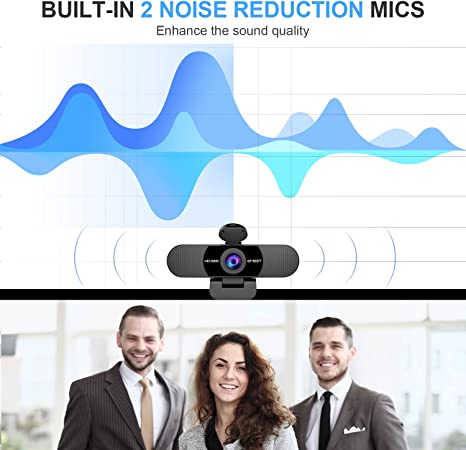 Cámara web 1080P con micrófono, cámara web EMEET C960, cámara web de transmisión de 2 micrófonos con cubierta de privacidad, cámara de computadora de visión de 90°, cámara web USB Plug & Play para llamadas/conferencias, zoom/Skype/YouTube, laptop/escritorio - Imagen 2