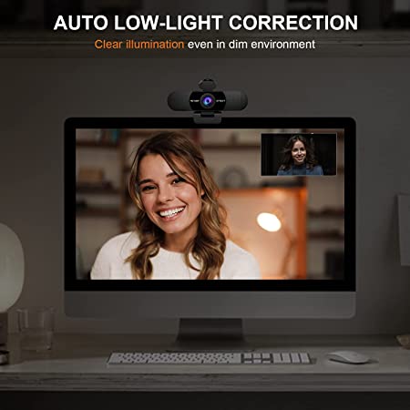Cámara web 1080P con micrófono, cámara web EMEET C960, cámara web de transmisión de 2 micrófonos con cubierta de privacidad, cámara de computadora de visión de 90°, cámara web USB Plug & Play para llamadas/conferencias, zoom/Skype/YouTube, laptop/escritorio - Imagen 3