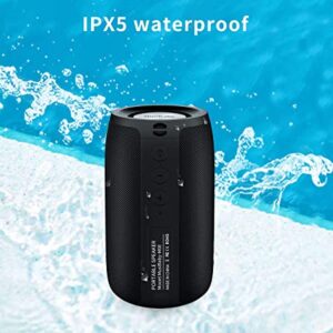 Altavoz Bluetooth, altavoces MusiBaby, al aire libre, portátil, impermeable, altavoz inalámbrico, doble emparejamiento, Bluetooth 5.0, estéreo fuerte, graves en auge, 1500 minutos de reproducción para el hogar, fiesta (negro, M68)