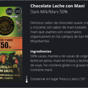 Chocolate Leche con Mani