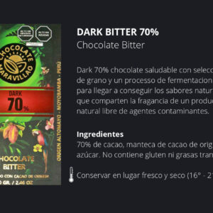 CHOCOLATE DARK BITTER 70%