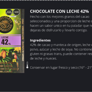 CHOCOLATE CON LECHE 42%
